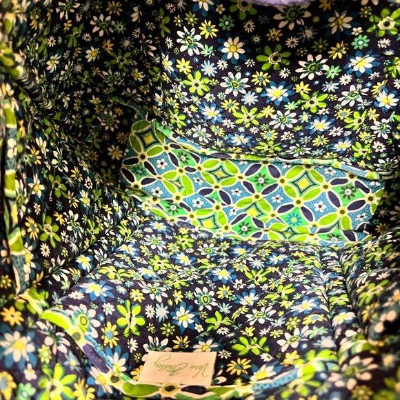 Vera Bradley large tote good condition blue and green comes with visor - Picture 1 of 13